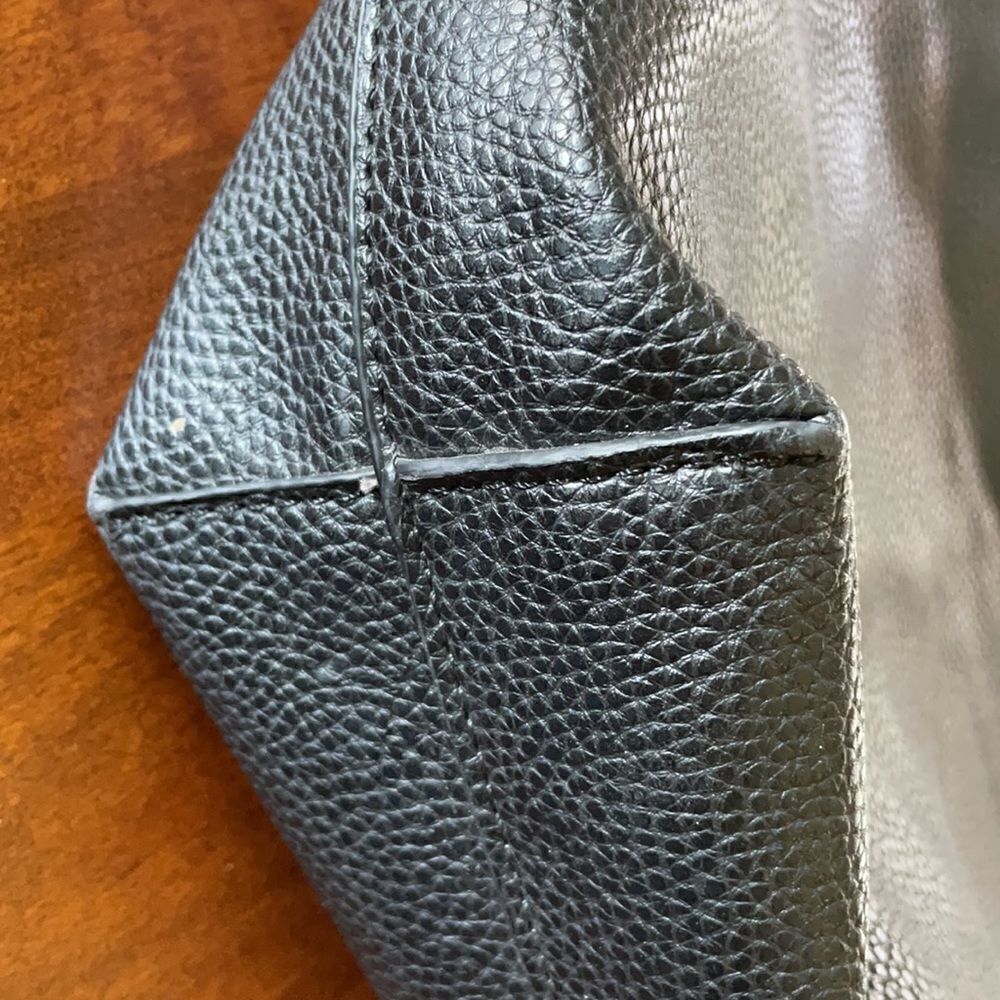 BCBG Black Pebble Leather Tote - Picture 5 of 8